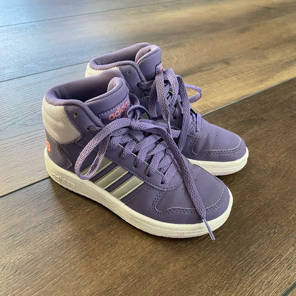 adidas Kids purple basketball shoe size 12k